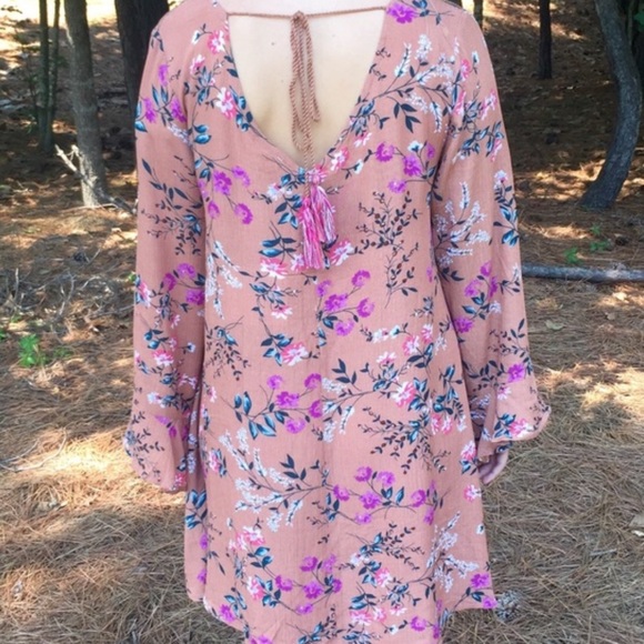 Pale rust floral dress - Picture 3 of 3